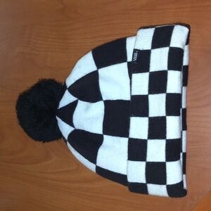 Vans Spirit Pom Pom Checkered Cuffed Beanie